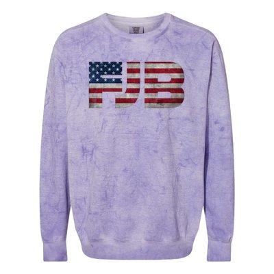 FJB F.Biden F#ck Biden FJB American Flag Colorblast Crewneck Sweatshirt