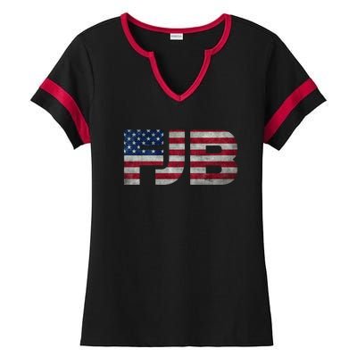 FJB F.Biden F#ck Biden FJB American Flag Ladies Halftime Notch Neck Tee