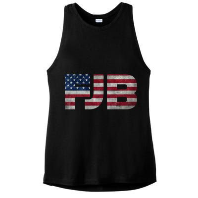 FJB F.Biden F#ck Biden FJB American Flag Ladies PosiCharge Tri-Blend Wicking Tank