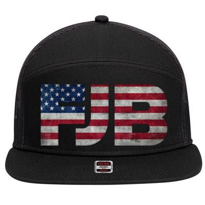 FJB F.Biden F#ck Biden FJB American Flag 7 Panel Mesh Trucker Snapback Hat