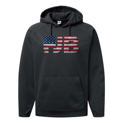 FJB F.Biden F#ck Biden FJB American Flag Performance Fleece Hoodie