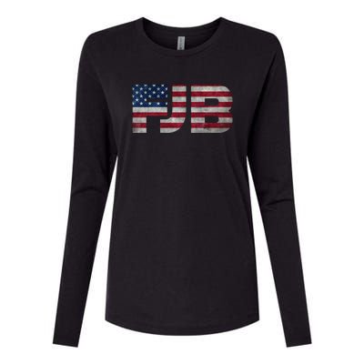 FJB F.Biden F#ck Biden FJB American Flag Womens Cotton Relaxed Long Sleeve T-Shirt