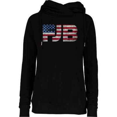 FJB F.Biden F#ck Biden FJB American Flag Womens Funnel Neck Pullover Hood