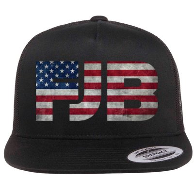 FJB F.Biden F#ck Biden FJB American Flag Flat Bill Trucker Hat