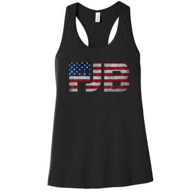 FJB F.Biden F#ck Biden FJB American Flag Women's Racerback Tank