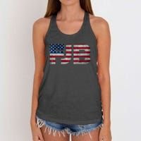 FJB F.Biden F#ck Biden FJB American Flag Women's Knotted Racerback Tank