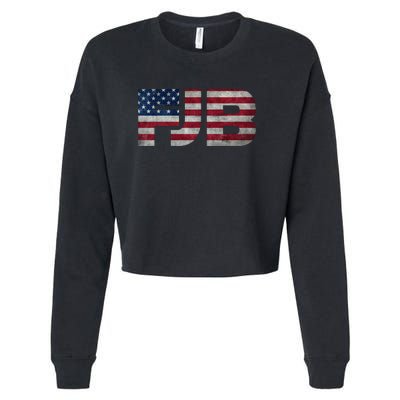 FJB F.Biden F#ck Biden FJB American Flag Cropped Pullover Crew