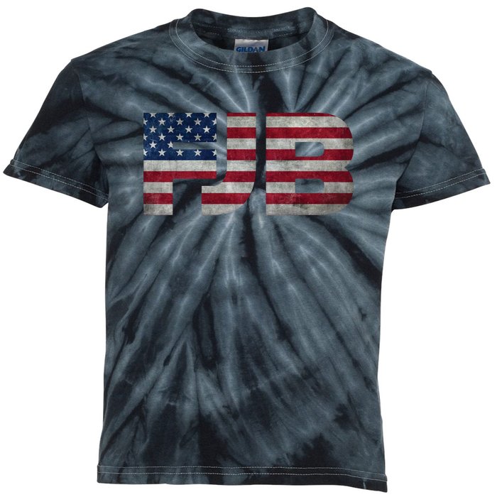 FJB F.Biden F#ck Biden FJB American Flag Kids Tie-Dye T-Shirt