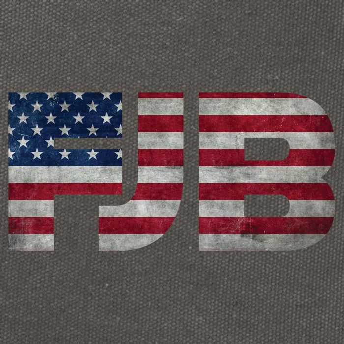 FJB F.Biden F#ck Biden FJB American Flag Cotton Canvas Backpack
