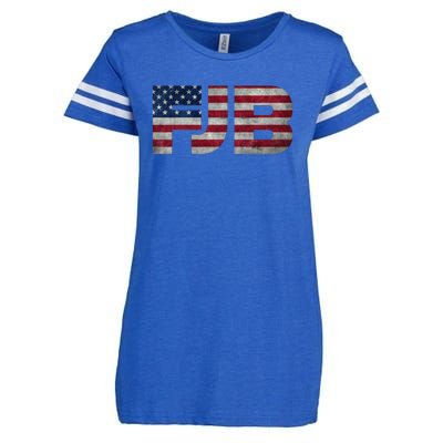 FJB F.Biden F#ck Biden FJB American Flag Enza Ladies Jersey Football T-Shirt