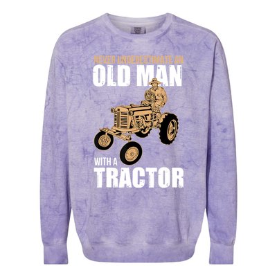 Funny Farmer Farm Tractor Farming Truck Lovers Humor Colorblast Crewneck Sweatshirt