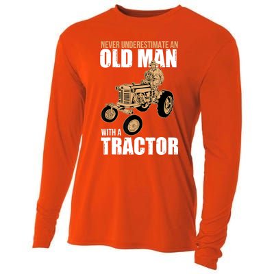 Funny Farmer Farm Tractor Farming Truck Lovers Humor Cooling Performance Long Sleeve Crew