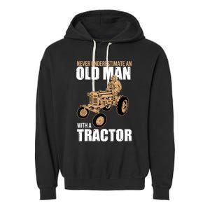 Funny Farmer Farm Tractor Farming Truck Lovers Humor Garment-Dyed Fleece Hoodie