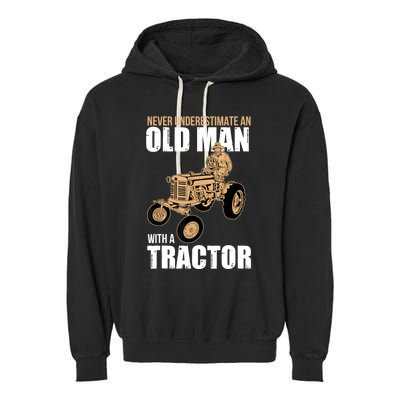 Funny Farmer Farm Tractor Farming Truck Lovers Humor Garment-Dyed Fleece Hoodie