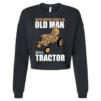 Funny Farmer Farm Tractor Farming Truck Lovers Humor Cropped Pullover Crew