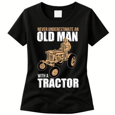 Funny Farmer Farm Tractor Farming Truck Lovers Humor Womens T-Shirt