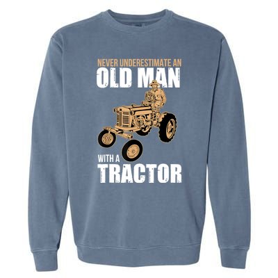 Funny Farmer Farm Tractor Farming Truck Lovers Humor Garment-Dyed Sweatshirt