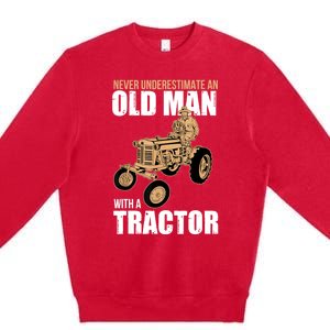 Funny Farmer Farm Tractor Farming Truck Lovers Humor Premium Crewneck Sweatshirt