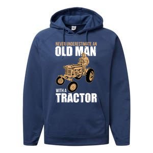 Funny Farmer Farm Tractor Farming Truck Lovers Humor Performance Fleece Hoodie