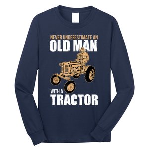 Funny Farmer Farm Tractor Farming Truck Lovers Humor Long Sleeve Shirt