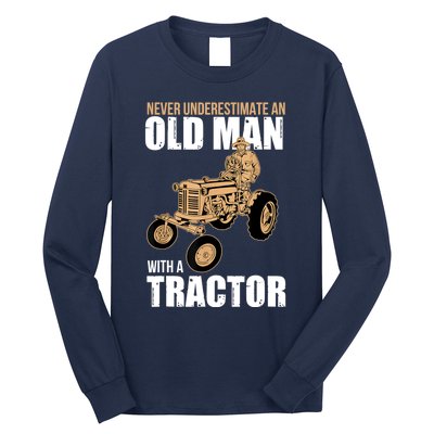 Funny Farmer Farm Tractor Farming Truck Lovers Humor Long Sleeve Shirt