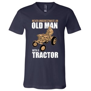 Funny Farmer Farm Tractor Farming Truck Lovers Humor V-Neck T-Shirt