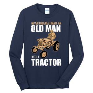 Funny Farmer Farm Tractor Farming Truck Lovers Humor Tall Long Sleeve T-Shirt