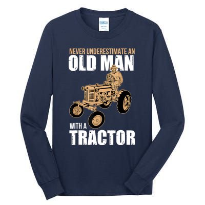 Funny Farmer Farm Tractor Farming Truck Lovers Humor Tall Long Sleeve T-Shirt