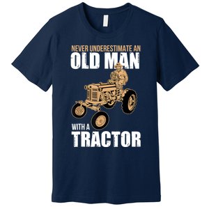 Funny Farmer Farm Tractor Farming Truck Lovers Humor Premium T-Shirt