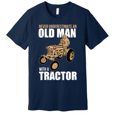 Funny Farmer Farm Tractor Farming Truck Lovers Humor Premium T-Shirt