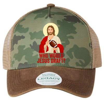 Funny Fantasy Football Who Would Jesus Draft Funny Christians Funny FFL Draft Legacy Tie Dye Trucker Hat