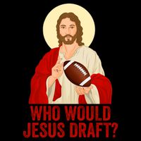 Funny Fantasy Football Who Would Jesus Draft Funny Christians Funny FFL Draft Impact Tech Backpack