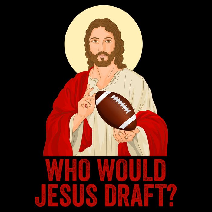 Funny Fantasy Football Who Would Jesus Draft Funny Christians Funny FFL Draft Impact Tech Backpack