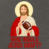 Funny Fantasy Football Who Would Jesus Draft Funny Christians Funny FFL Draft Cotton Canvas Backpack