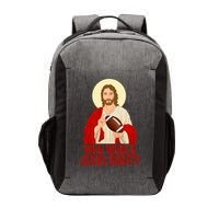 Funny Fantasy Football Who Would Jesus Draft Funny Christians Funny FFL Draft Vector Backpack