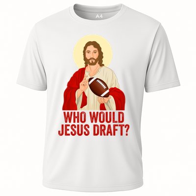 Funny Fantasy Football Who Would Jesus Draft Funny Christians Funny FFL Draft Performance Shirt