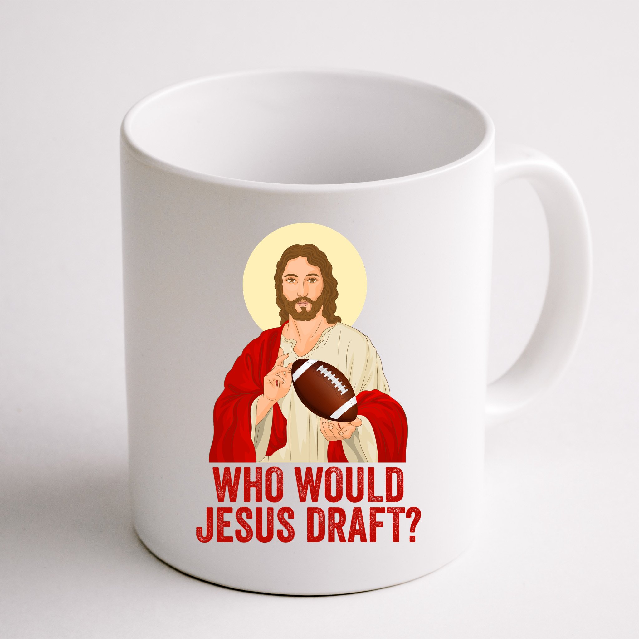 Funny Fantasy Football Who Would Jesus Draft Funny Christians Funny FFL Draft Mug