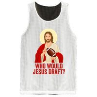 Funny Fantasy Football Who Would Jesus Draft Funny Christians Funny FFL Draft Mesh Reversible Basketball Jersey Tank