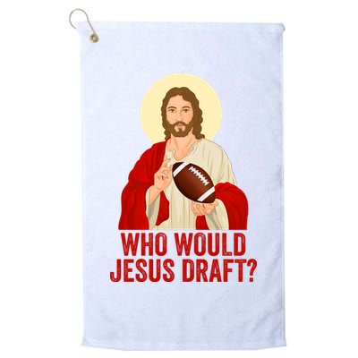 Funny Fantasy Football Who Would Jesus Draft Funny Christians Funny FFL Draft Golf Towel