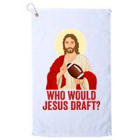 Funny Fantasy Football Who Would Jesus Draft Funny Christians Funny FFL Draft Golf Towel