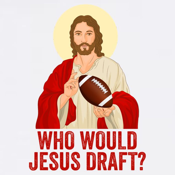 Funny Fantasy Football Who Would Jesus Draft Funny Christians Funny FFL Draft Visor
