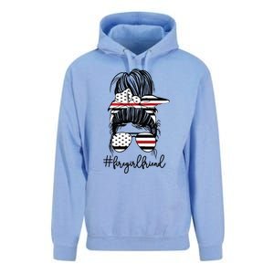 Funny Fire Friend Thin Red Line Firefighter Friend Gift Unisex Surf Hoodie