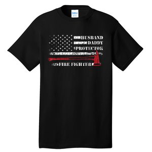 Firefighter Funny Firemen Fire Truck Graphic Tall T-Shirt