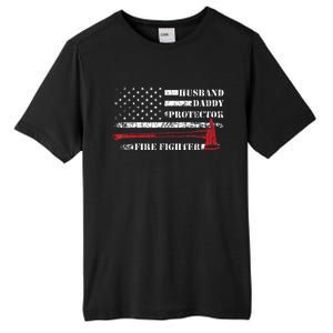 Firefighter Funny Firemen Fire Truck Graphic Tall Fusion ChromaSoft Performance T-Shirt