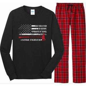 Firefighter Funny Firemen Fire Truck Graphic Long Sleeve Pajama Set