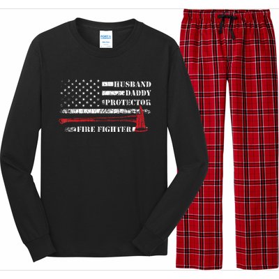 Firefighter Funny Firemen Fire Truck Graphic Long Sleeve Pajama Set