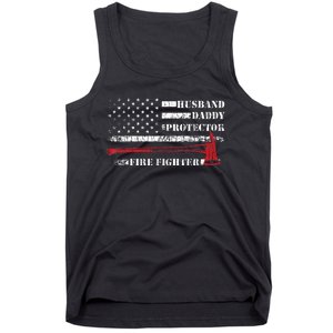 Firefighter Funny Firemen Fire Truck Graphic Tank Top