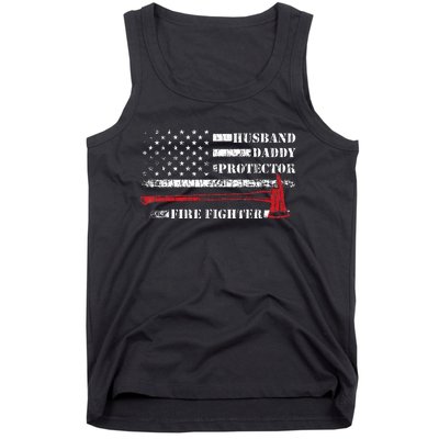 Firefighter Funny Firemen Fire Truck Graphic Tank Top