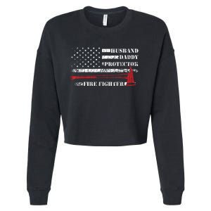 Firefighter Funny Firemen Fire Truck Graphic Cropped Pullover Crew