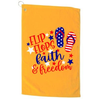 Flip Flops Faith And Freedom Platinum Collection Golf Towel